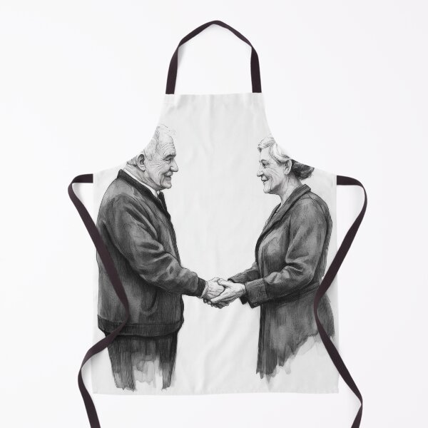 Item preview, Old Couple Holding Hands – Timeless Love & Long-Lasting Relationship Illustration designed and sold by WordPlayStudio.