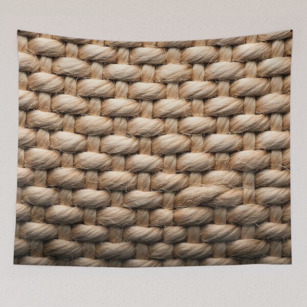 Item preview, Raw Hemp Texture – Rustic Natural Fabric Pattern designed and sold by PawPrintedArt.