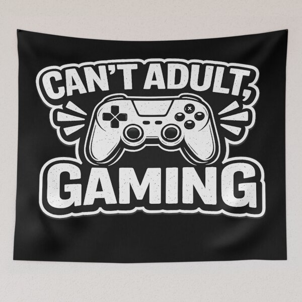 Item preview, Can’t Adult Gaming Funny Gamer Quote Controller Design designed and sold by Timeless Junction.