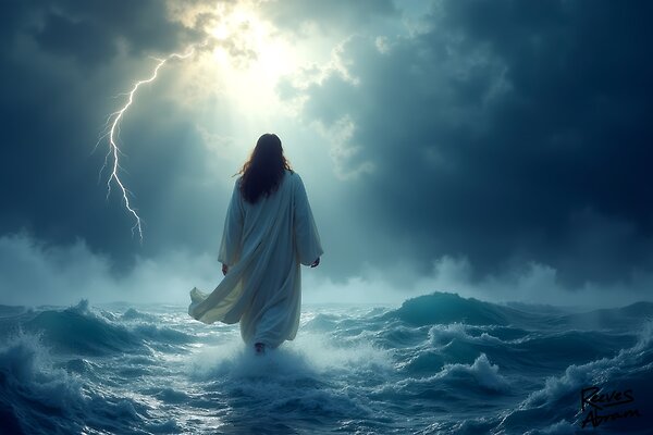 Jesus Walking on Water Art – Miracle of Christ