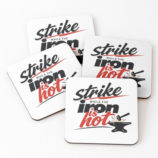 Item preview, Strike While the Iron Is Hot – Bold Minimalist Motivational Typography Quote designed and sold by Fabrifrank.