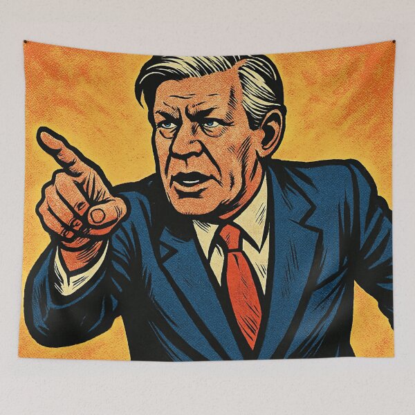 Item preview, Helmut Schmidt, leader | Comics stylCartoone -  designed and sold by ComicsFactory.