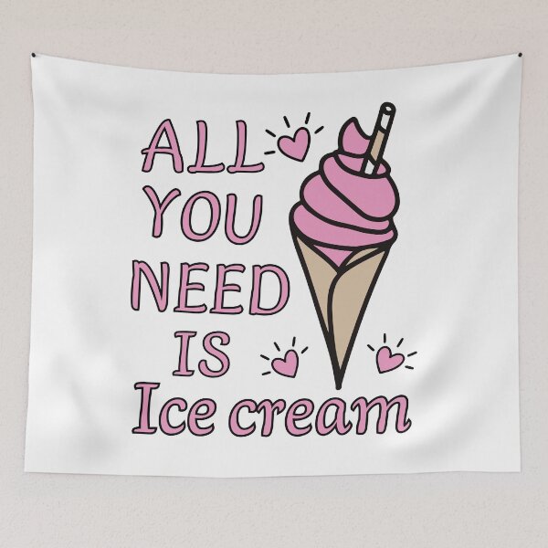 Item preview, All you need is ice cream, hand drawn ice cream cone designed and sold by waikibi ⭐⭐⭐⭐⭐.