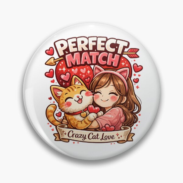 Item preview, Perfect Match – Cat & Human Cute Valentine’s Shirt for Cat Lovers designed and sold by Alekska-Art.