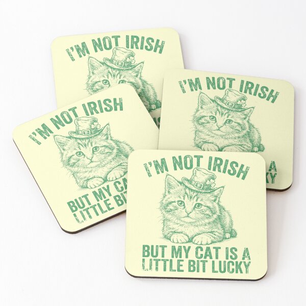 Item preview, Im Not Irish But My Cat Is A Little Bit Lucky designed and sold by Imaginationbeyond.