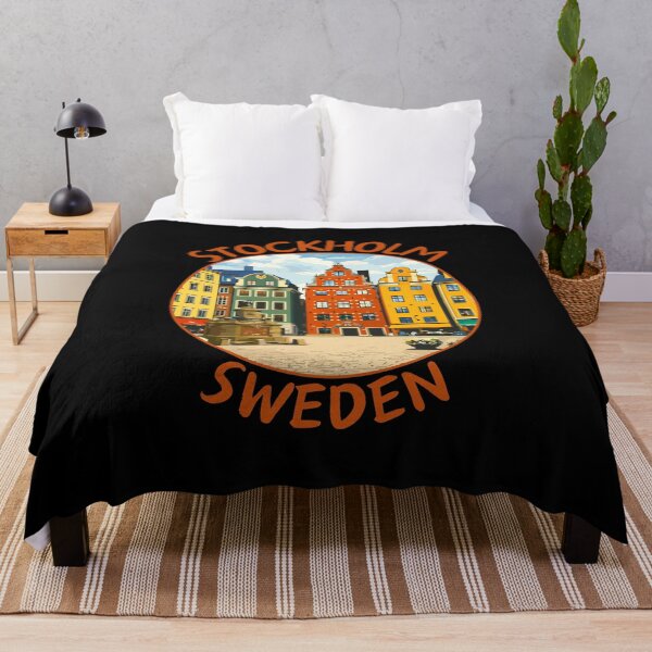 Item preview, Stockholm in Sweden, Retro Travel Art Circle Emblem designed and sold by MaateoDesign.