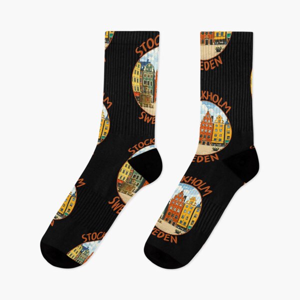 Item preview, Stockholm in Sweden, Retro Travel Art Circle Emblem designed and sold by MaateoDesign.