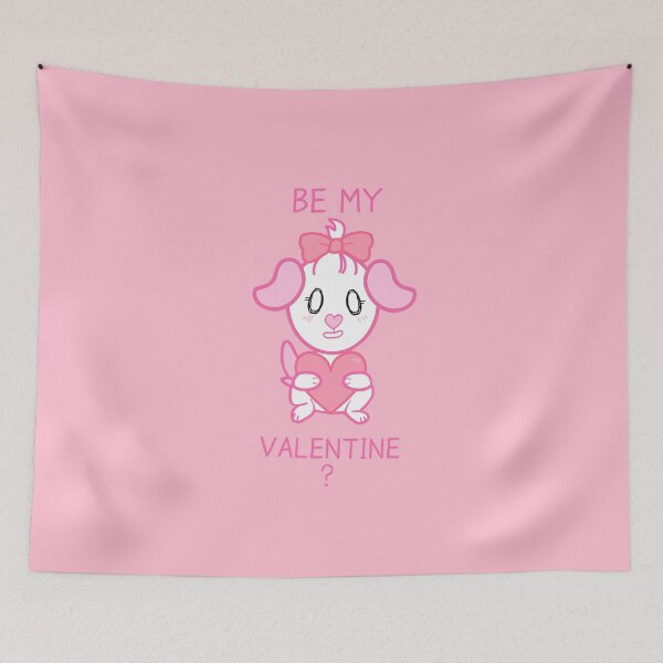 Item preview, KawaiiDOGGOS - Lovey ”Be my Valentine?” Print designed and sold by KawaiiDOGGOS(byL) & More.