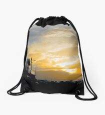 nuclear sun Drawstring Bag