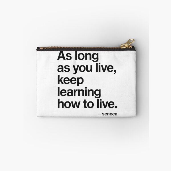 Item preview, Keep Learning How to Live – Seneca Stoic Quote (Black Font) designed and sold by TshirtsLabs.