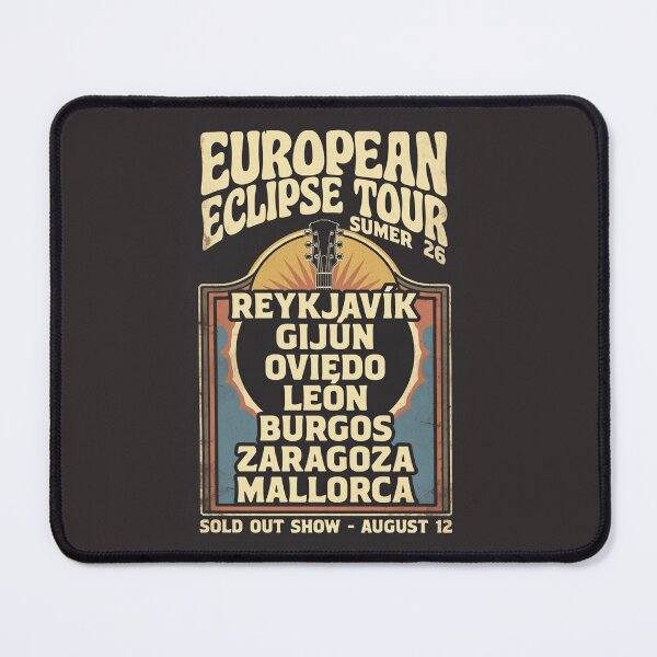 Item preview, Vintage Style European Solar Eclipse 2026 Tour Poster designed and sold by Trendsecne.