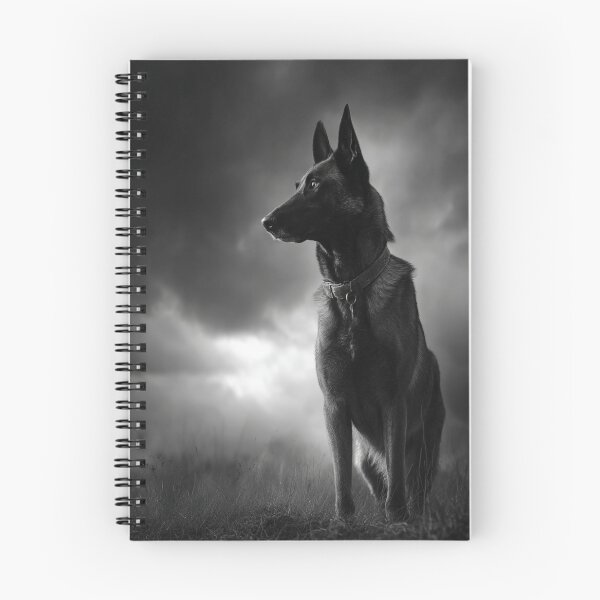 Item preview, A watchful Belgian Malinois standing guard at dusk, Dogs in Motion designed and sold by CDC40.