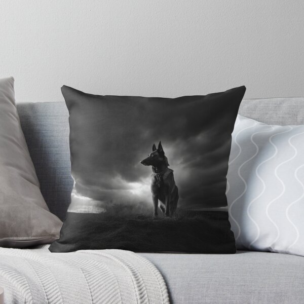 Item preview, A watchful Belgian Malinois standing guard at dusk, Dogs in Motion designed and sold by CDC40.
