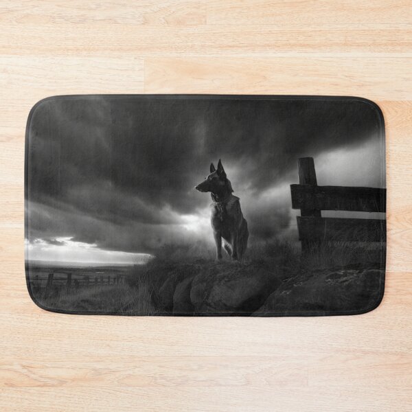 Item preview, A watchful Belgian Malinois standing guard at dusk, Dogs in Motion designed and sold by CDC40.