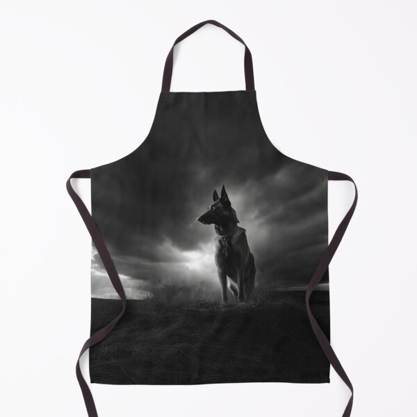 Item preview, A watchful Belgian Malinois standing guard at dusk, Dogs in Motion designed and sold by CDC40.