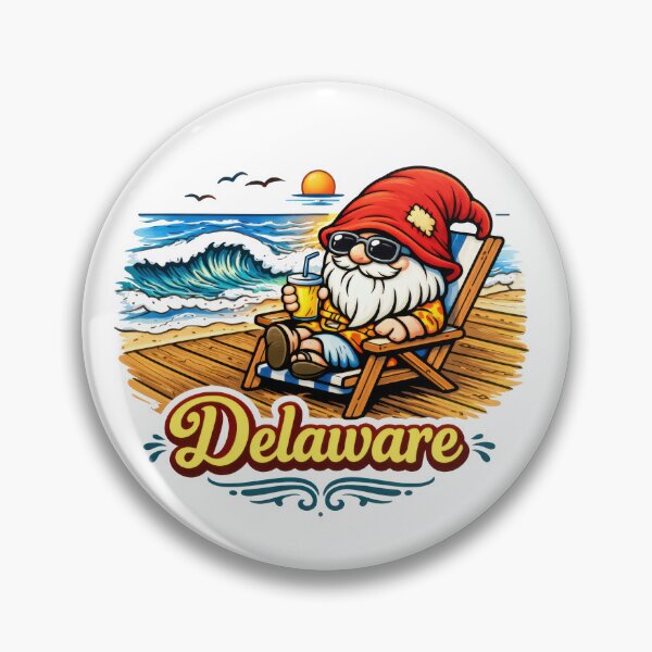 Item preview, Delaware Beach Gnome Sunset Illustration designed and sold by Moriarty's Digital Visions.