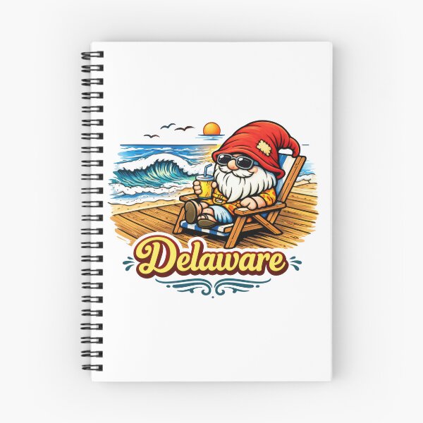 Item preview, Delaware Beach Gnome Sunset Illustration designed and sold by Moriarty's Digital Visions.