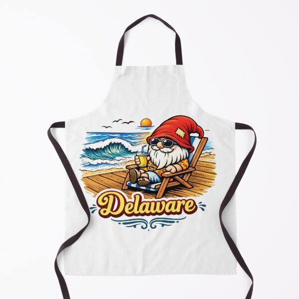 Item preview, Delaware Beach Gnome Sunset Illustration designed and sold by Moriarty's Digital Visions.