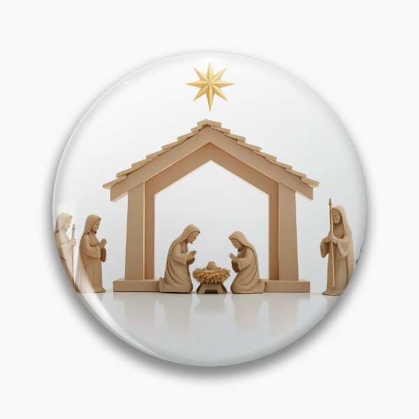 Item preview, Minimalist Nativity Scene Print - Christian Christmas Decor designed and sold by Pastor Reeves Studio.