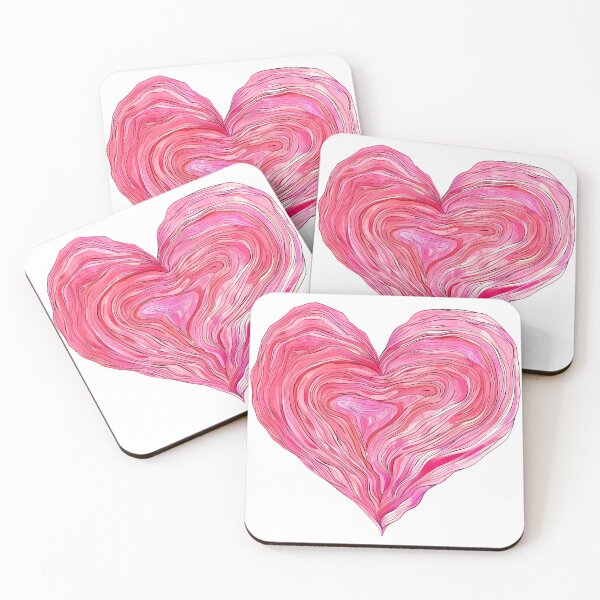 Item preview, Swirling Pink Agate Heart Saint Valentine's Day - Vibrant Marble Love Art Print designed and sold by DesignArtist.ia.