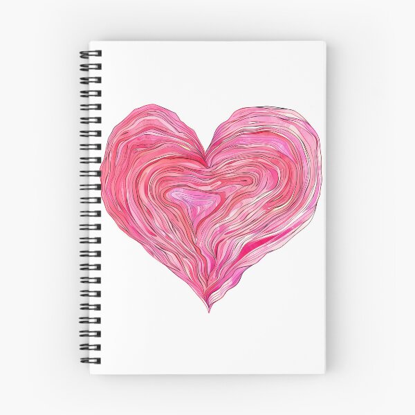 Item preview, Swirling Pink Agate Heart Saint Valentine's Day - Vibrant Marble Love Art Print designed and sold by DesignArtist.ia.