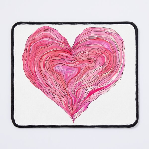 Item preview, Swirling Pink Agate Heart Saint Valentine's Day - Vibrant Marble Love Art Print designed and sold by DesignArtist.ia.