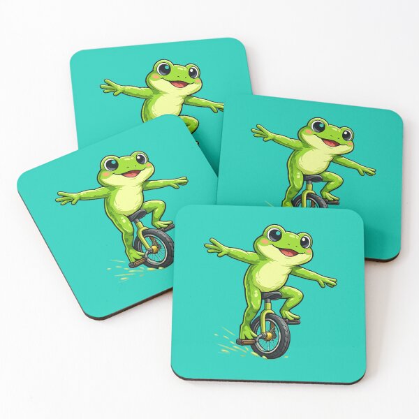 Item preview, Frog on a unicycle designed and sold by FroggyOnly.