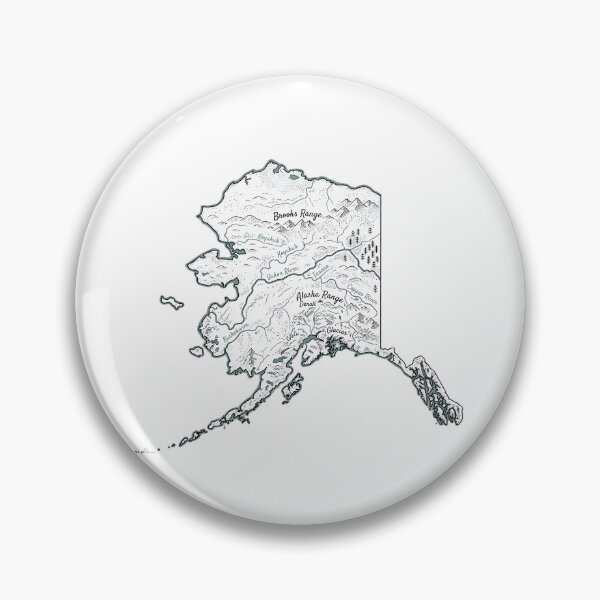 Item preview, Alaska Illustrated Map – Hand-Drawn Rivers & Nature Adventure Sketch designed and sold by Paper Drip.