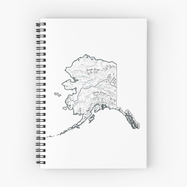 Item preview, Alaska Illustrated Map – Hand-Drawn Rivers & Nature Adventure Sketch designed and sold by Paper Drip.