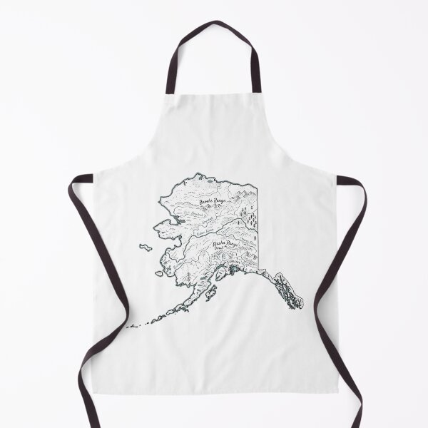 Item preview, Alaska Illustrated Map – Hand-Drawn Rivers & Nature Adventure Sketch designed and sold by Paper Drip.