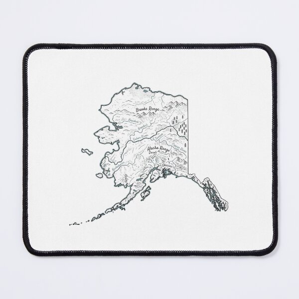 Item preview, Alaska Illustrated Map – Hand-Drawn Rivers & Nature Adventure Sketch designed and sold by Paper Drip.