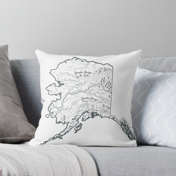 Item preview, Alaska Illustrated Map – Hand-Drawn Rivers & Nature Adventure Sketch designed and sold by Paper Drip.