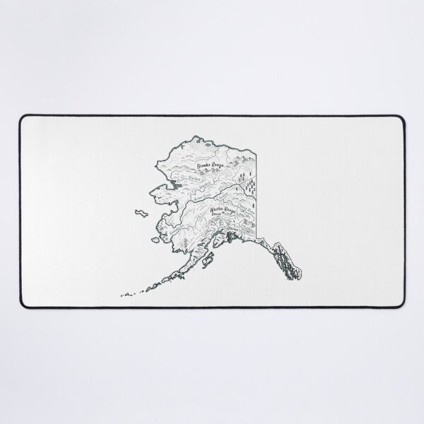 Item preview, Alaska Illustrated Map – Hand-Drawn Rivers & Nature Adventure Sketch designed and sold by Paper Drip.