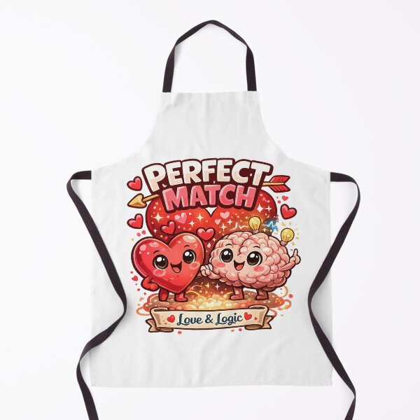 Item preview, Perfect Match – Heart & Brain Cute Valentine’s Shirt for Lovers of Logic and Love designed and sold by Alekska-Art.