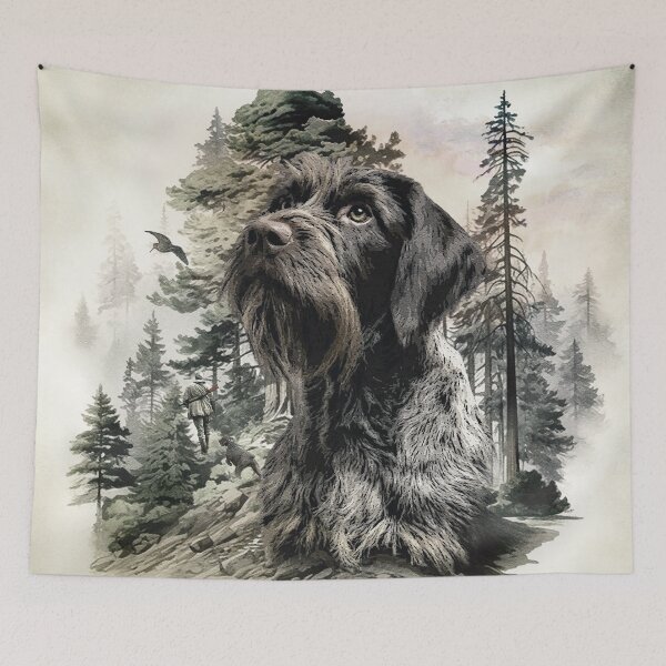 Item preview, In a German Wirehaired Pointer Mind – Thoughts of the Hunt designed and sold by TammyHunterArt.