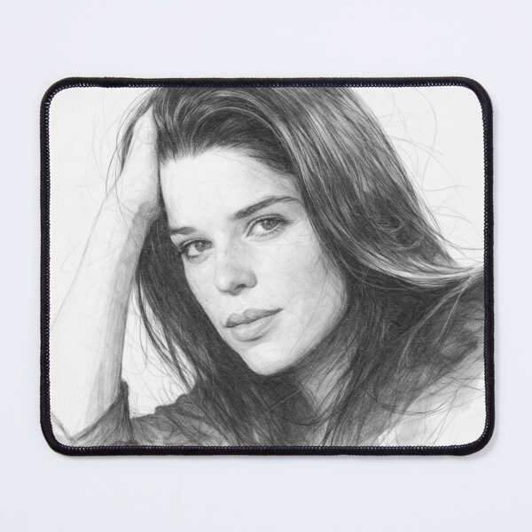 Item preview, Black and White Celebrity Portrait Pencil Sketch | Realistic Female Actress Artwork designed and sold by Leon Woods Pencil Art.