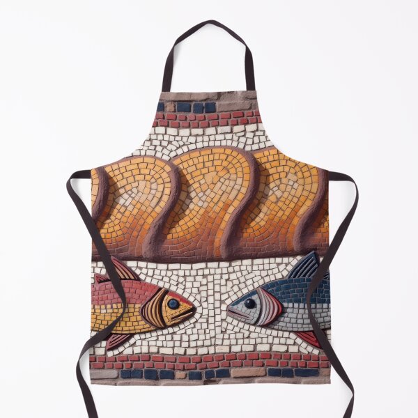 Item preview, Five Loaves & Two Fish Mosaic - Bible Miracle Artwork designed and sold by Pastor Reeves Studio.