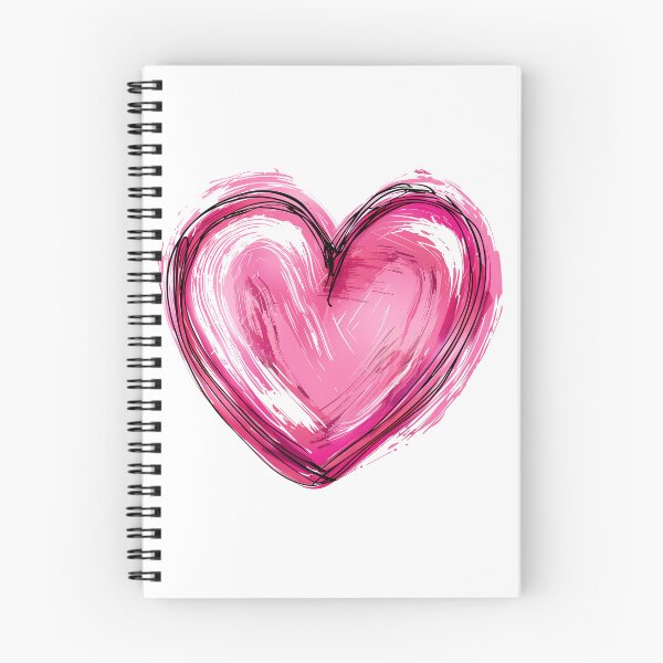 Item preview, Pink Sketchy Heart Saint Valentine's Day - Bold Textured Brush Stroke Love Art Print designed and sold by DesignArtist.ia.