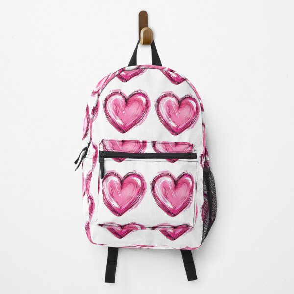 Item preview, Pink Sketchy Heart Saint Valentine's Day - Bold Textured Brush Stroke Love Art Print designed and sold by DesignArtist.ia.