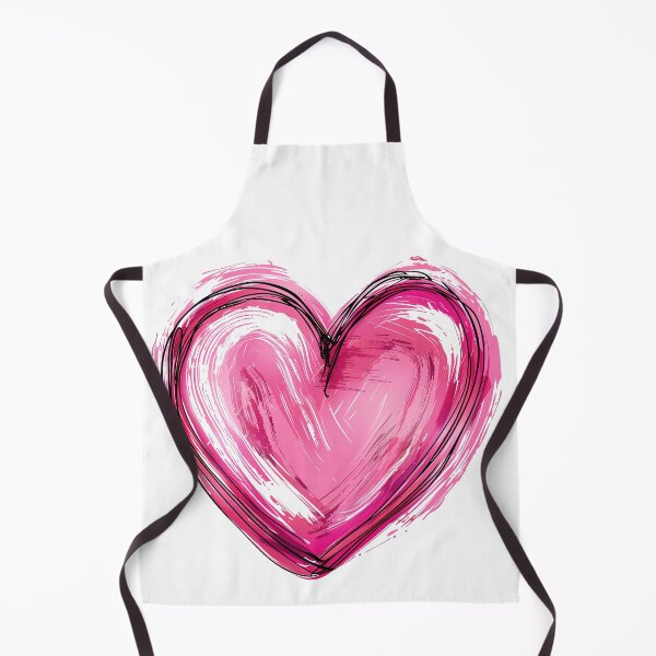 Item preview, Pink Sketchy Heart Saint Valentine's Day - Bold Textured Brush Stroke Love Art Print designed and sold by DesignArtist.ia.