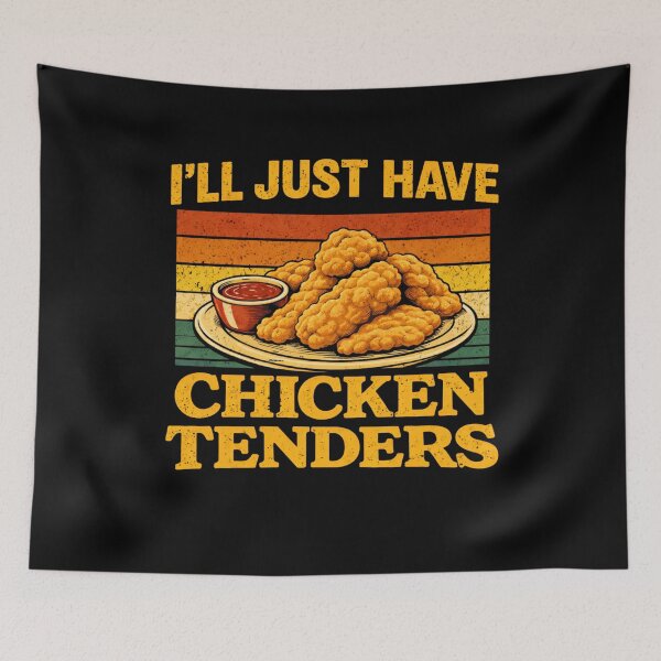Item preview, I'll Just Have Chicken Tenders Foodie Humor Fan designed and sold by SofenArt.