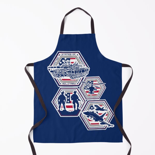 Item preview, U.S. Military Hexagon Emblem Set – Patriotic Tank, Soldiers, Helicopter & Fighter Jet Design for Veterans and Proud Americans designed and sold by GFamilyC.
