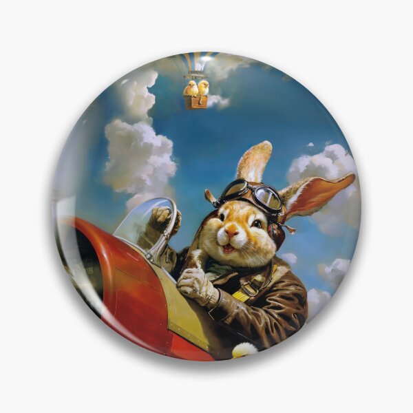 Item preview, Pilot Bunny Vintage Easter Art designed and sold by el-padre.