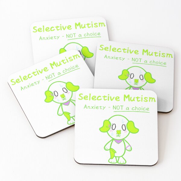 Item preview, KawaiiDOGGOS - Clover ”selective mutism” print designed and sold by KawaiiDOGGOS(byL) & More.