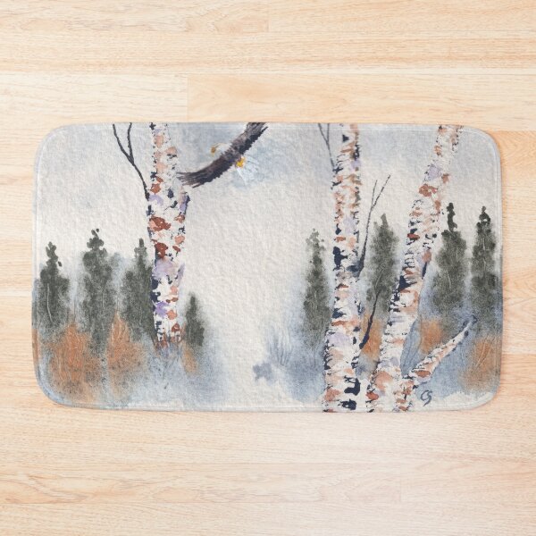 Item preview, Eagle Soaring over Birch Trees designed and sold by The Elderberry Blossom.