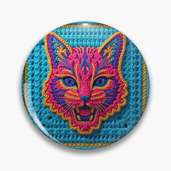 Item preview, Crochet Cat Granny Square designed and sold by Festive Bug.