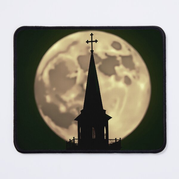 Item preview, Moonlit Church Steeple designed and sold by Pastor Reeves Studio.