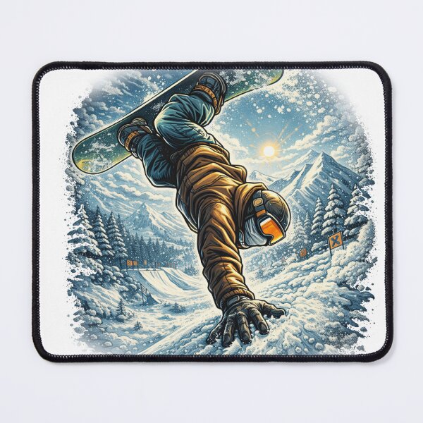 Item preview, Snowboard Backflip Grab – Extreme Winter Action Art designed and sold by Intensegd.