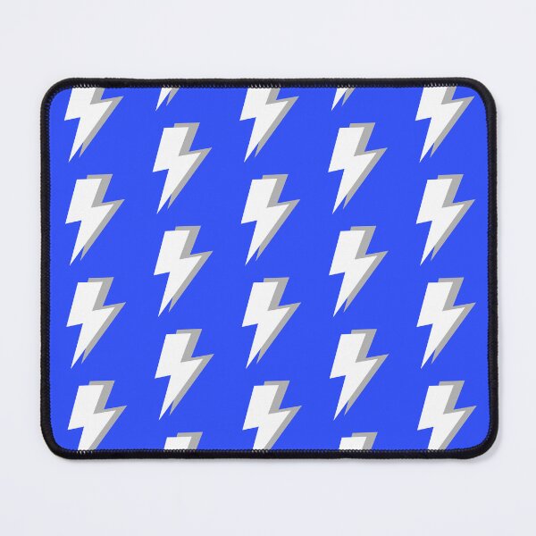 Item preview, White and Grey Lightning on a Blue Background designed and sold by OneThreeSix.