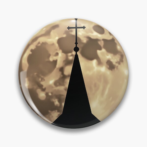 Item preview, Full Moon Church Steeple - Bell Tower Silhouette designed and sold by Pastor Reeves Studio.